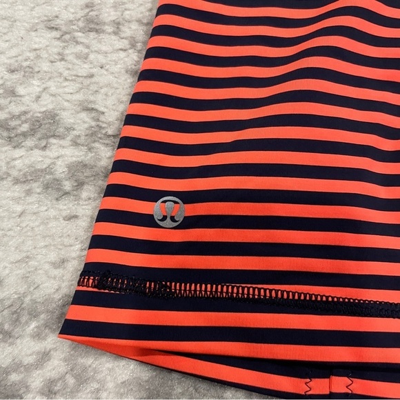 Lululemon Orange and Navy Striped Free To Be Strappy Tank Top - Picture 3 of 7